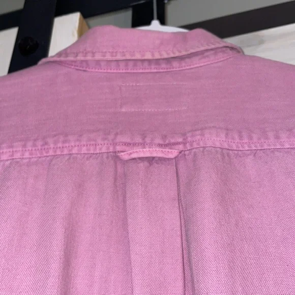 Anthropologie Pilco S Pink Oversized Cotton Linen Button Down Blouse Worn Once - Picture 7 of 13